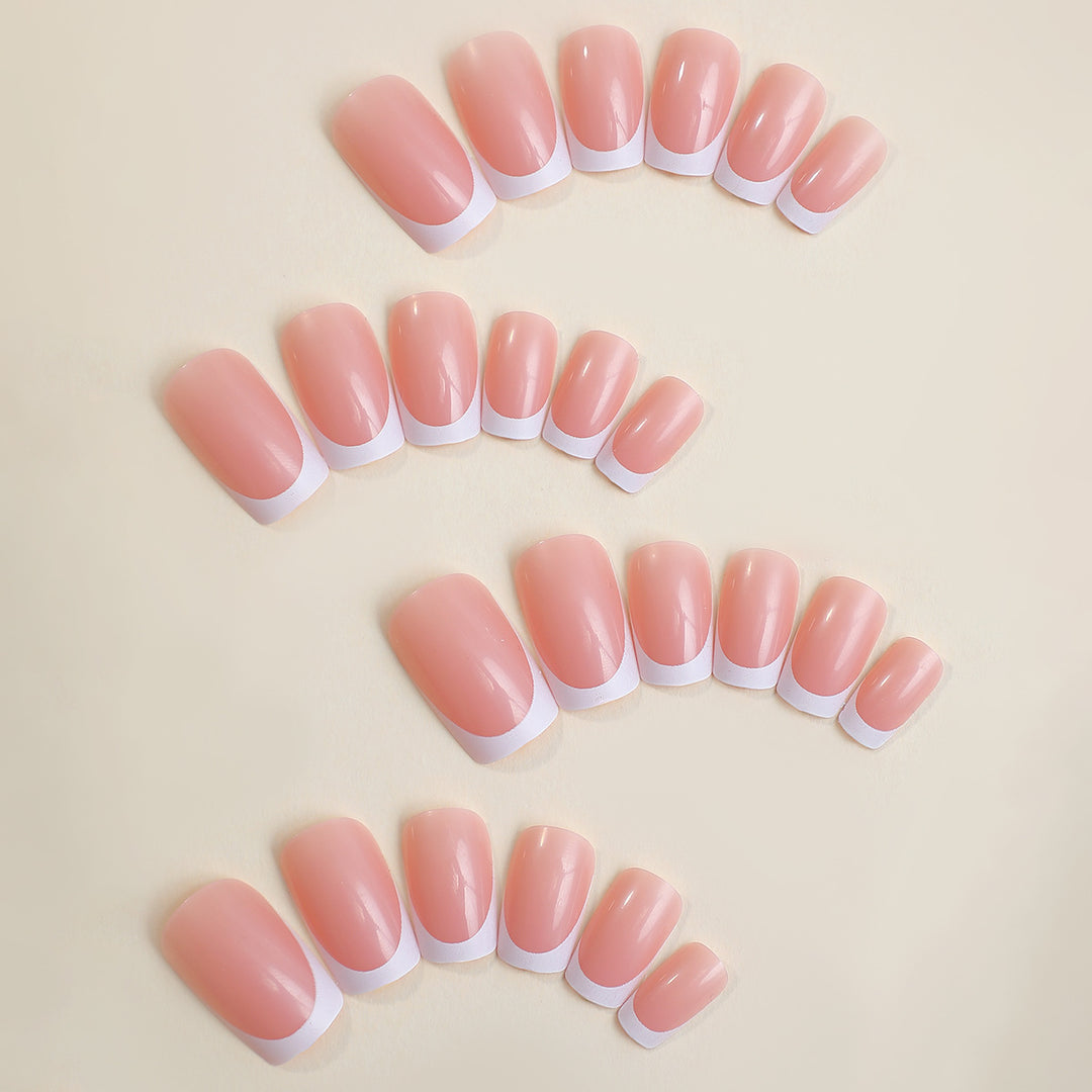 Press-On French Tip Nail Set Kalsten