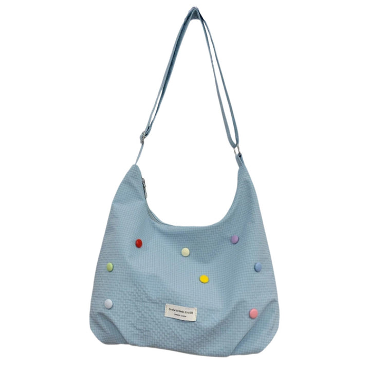 Casual Pop-Embellished Hobo Bag Kalsten
