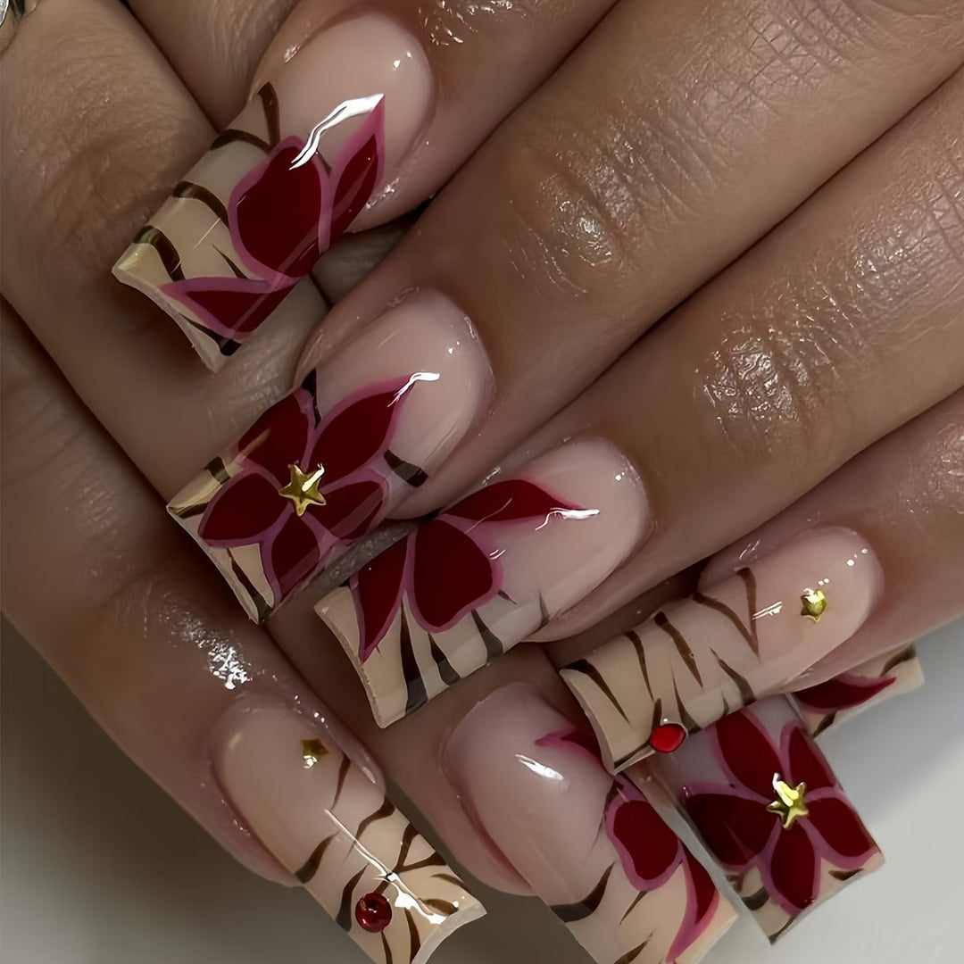 Creative Floral Nail Enhancements Kalsten