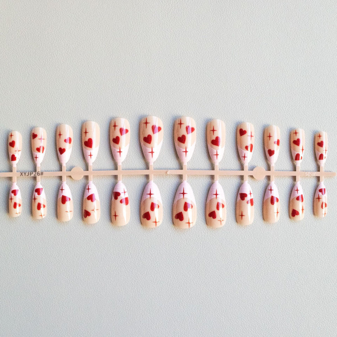 Heart-Themed Acrylic Nail Art Kit