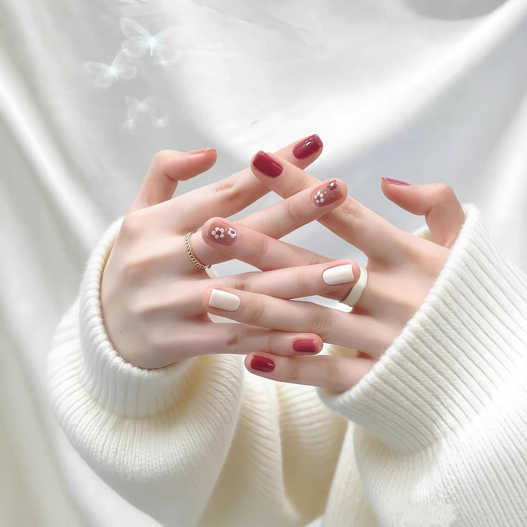 Artistic Floral Press-On Nails  1791773134