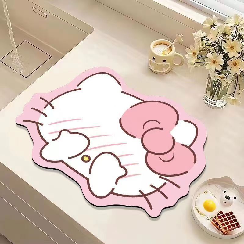 Cute Cat-Shaped Plush Bath Rug