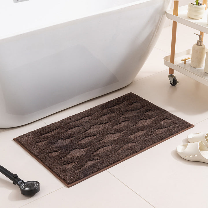 Plush Textured Bath Mat Kalsten
