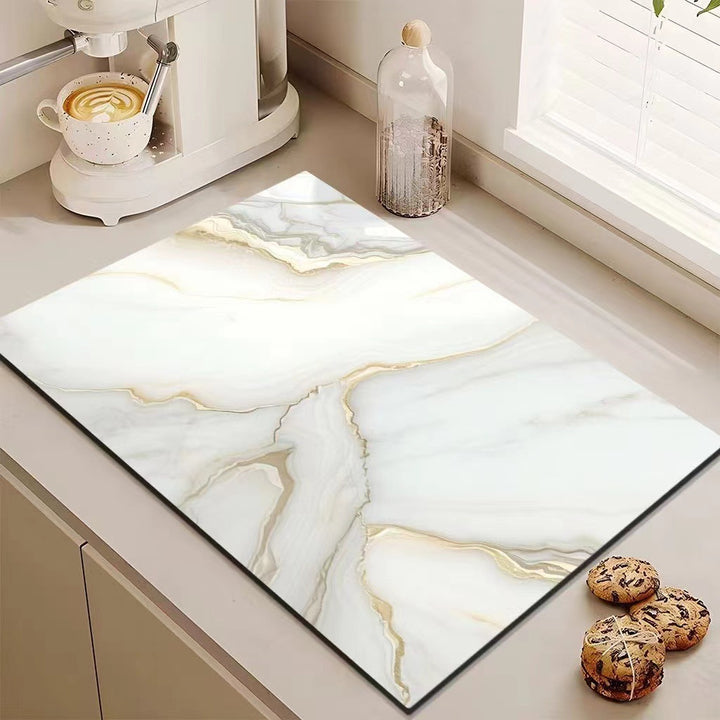 Luxury Marble Design Kitchen Mat