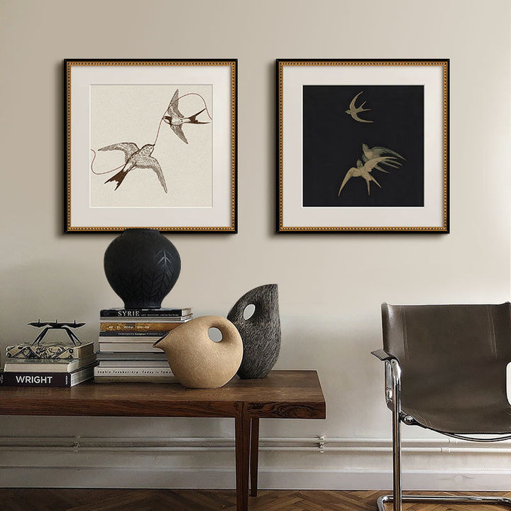Framed Artistic Bird Art