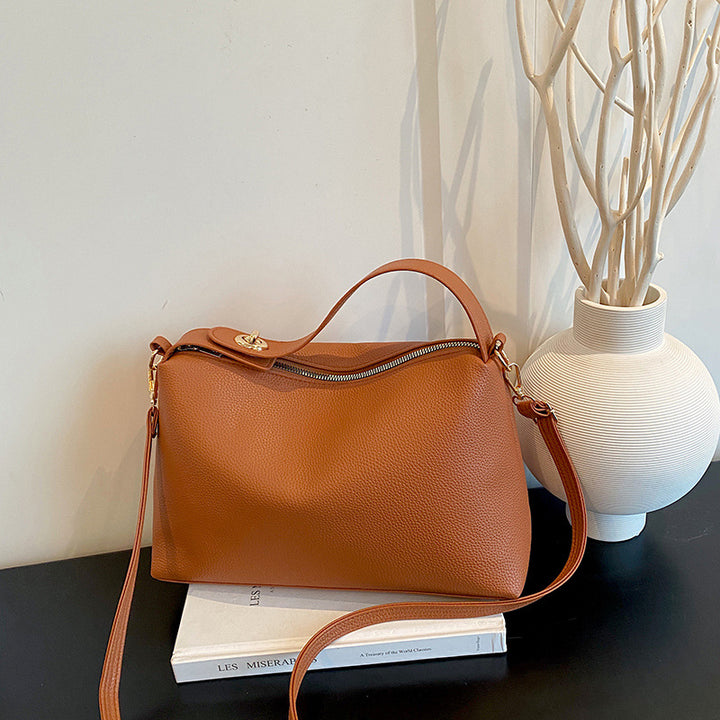 Textured Leather Crossbody Bag