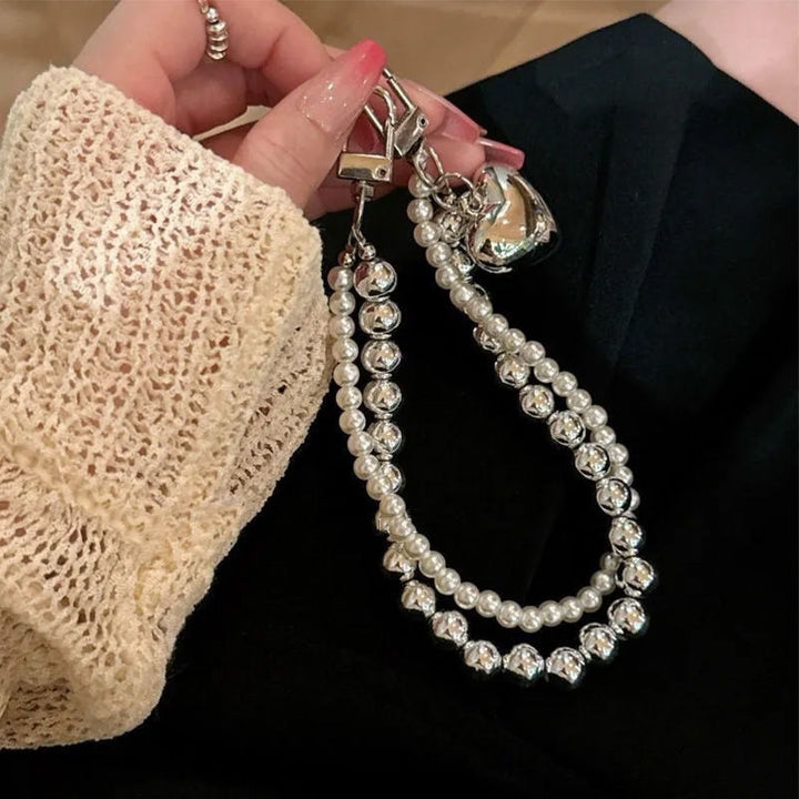 Pearl-Accented Charm Keychain Kalsten
