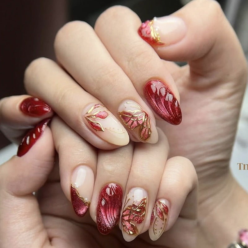 Artificial artificial nails with 3D decorations Kalsten