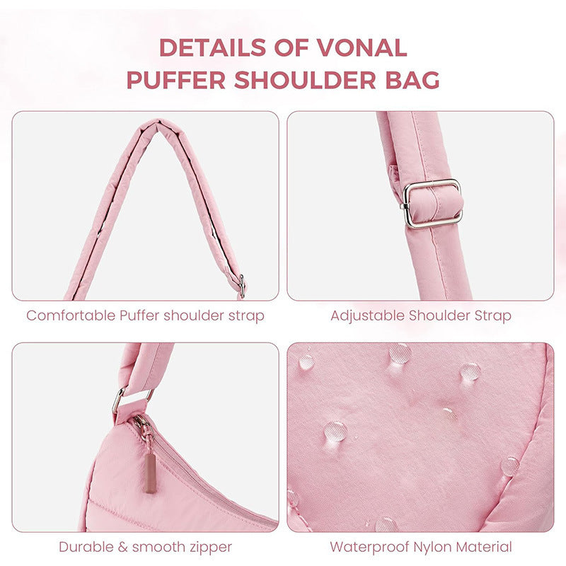 Practical shoulder bag with padded shoulder strap Kalsten