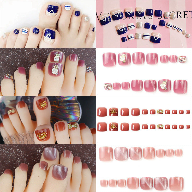 Decorative Press-On Toenail Art Set Kalsten