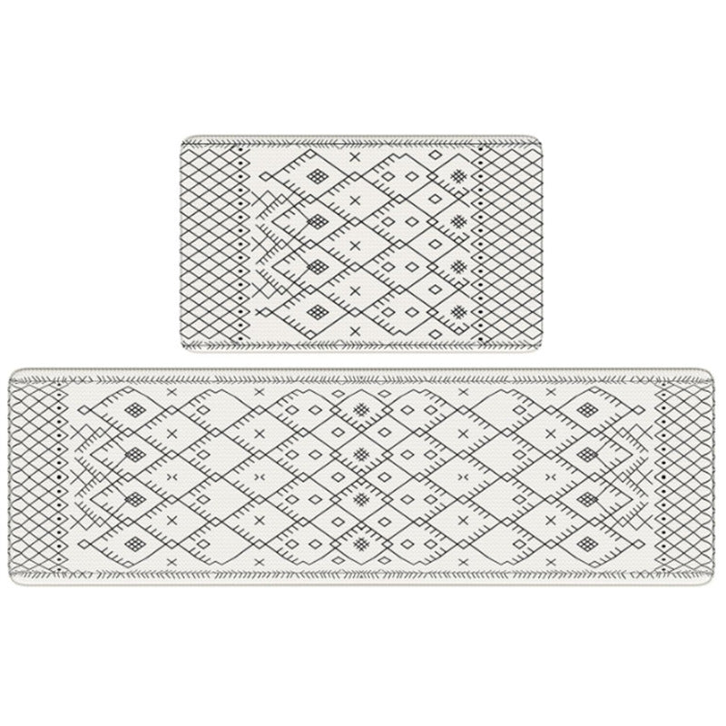Non-Slip Geometric Print Kitchen Mat Set Kalsten