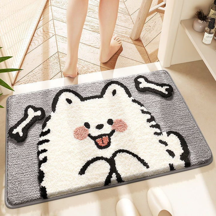 Playful Cat-Themed Bath Mat