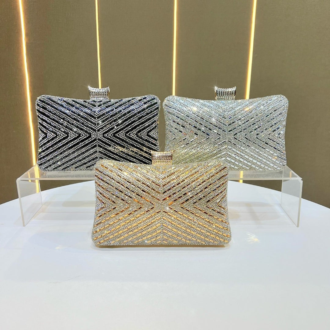 Glamorous Rhinestone Detailed Evening Handbag