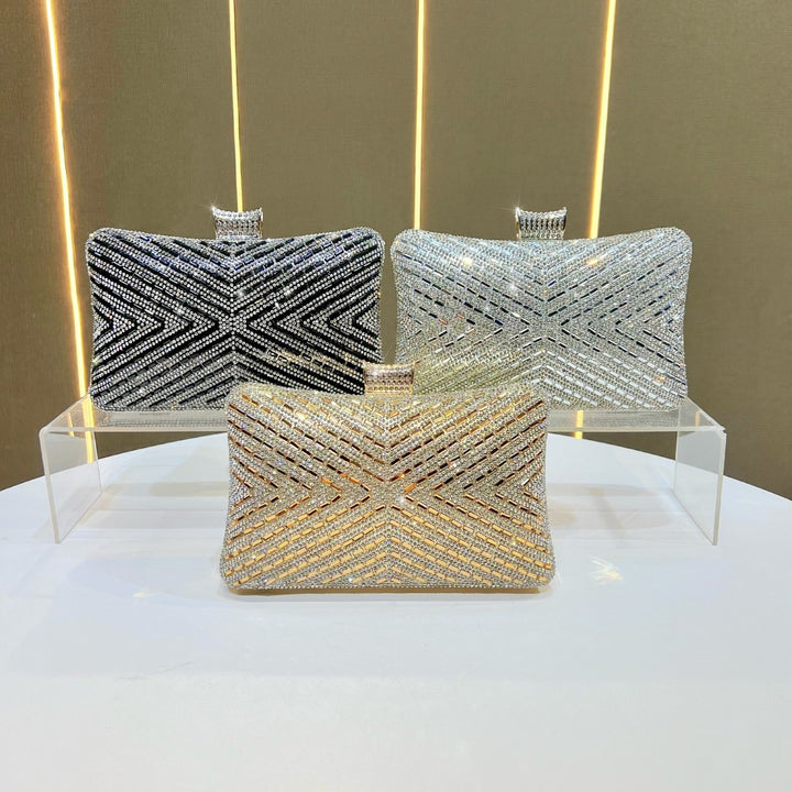 Glamorous Rhinestone Detailed Evening Handbag