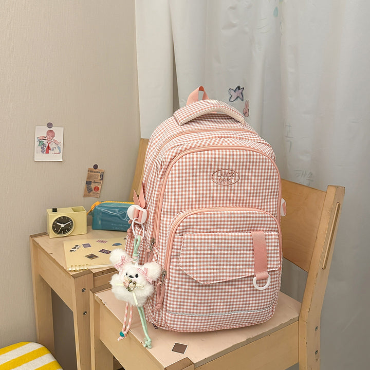 Stylish Checkerboard Pattern Backpack Kalsten 1791205963