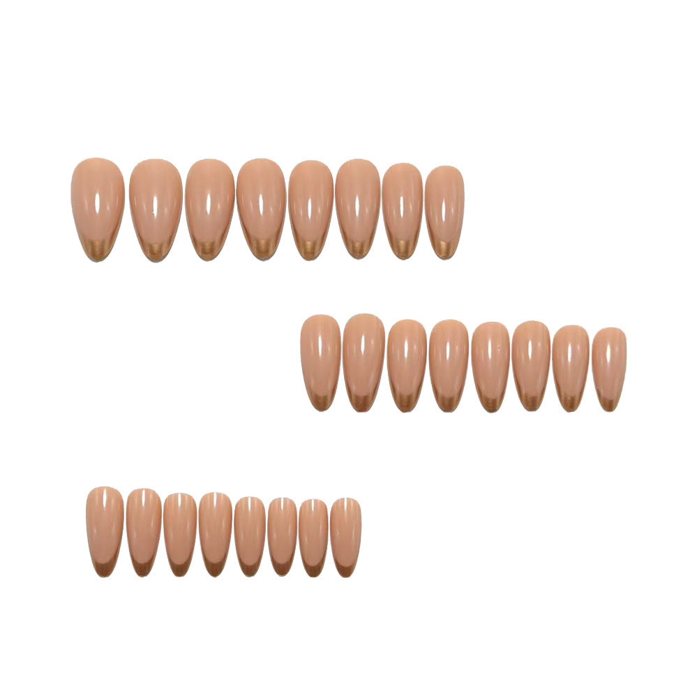 Artificial nails with metallic tip design Kalsten