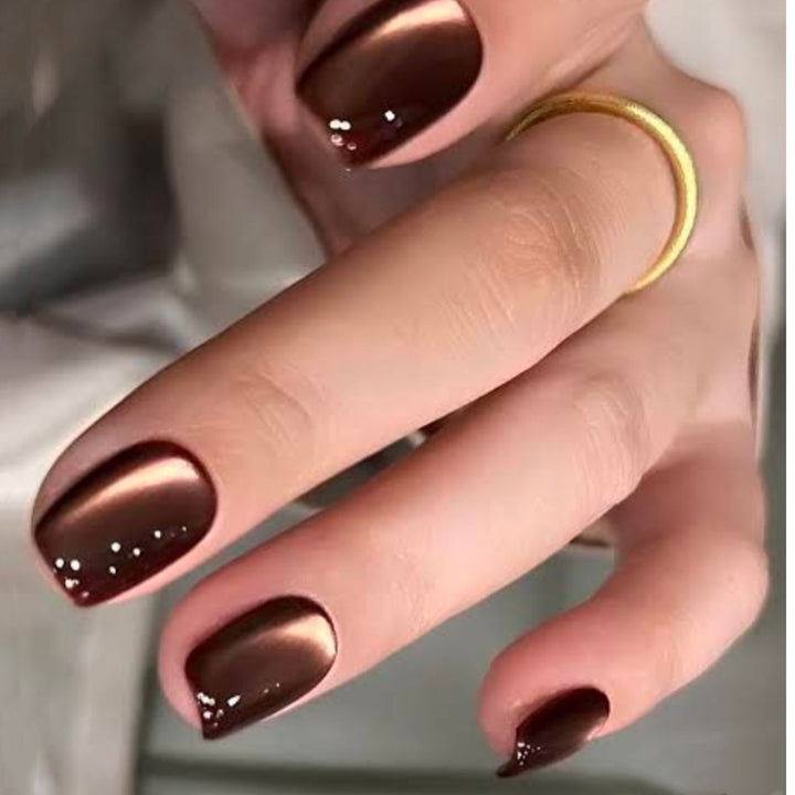 Glossy Short Nail Extensions