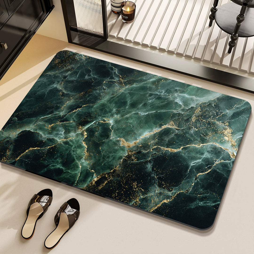 Luxury Marble Print Bath Mat