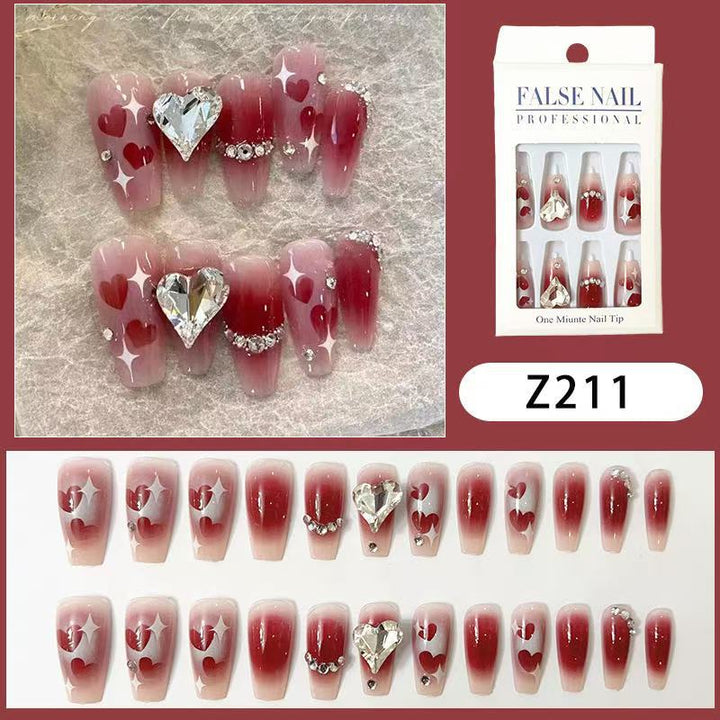 Artificial nails in romantic heart design Kalsten
