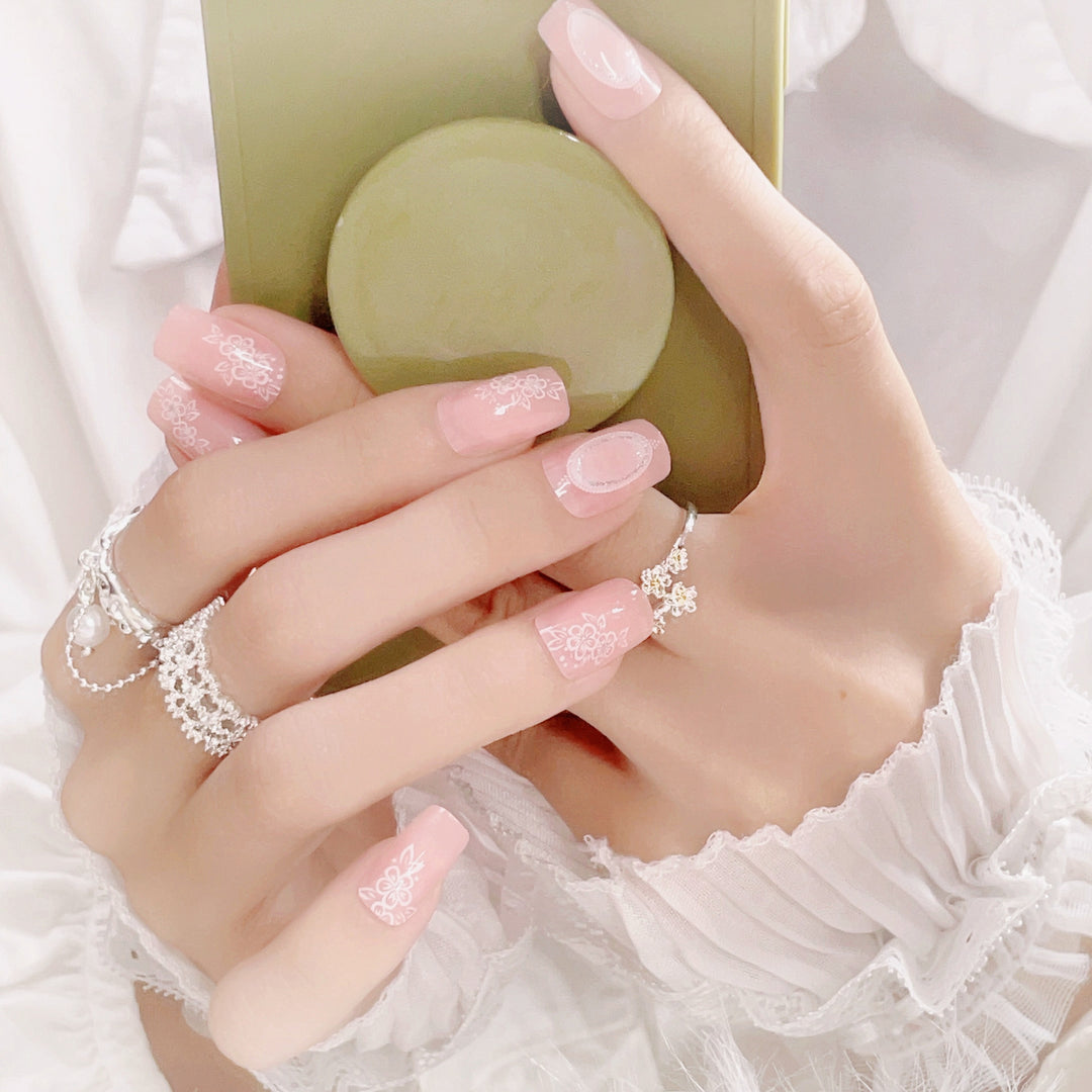 Floral Art Press-On Nail Set