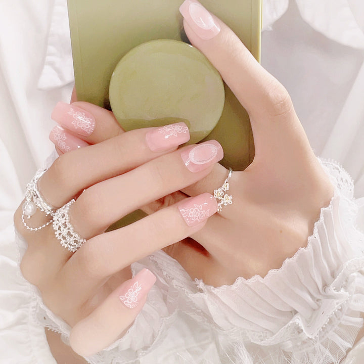 Floral Art Press-On Nail Set