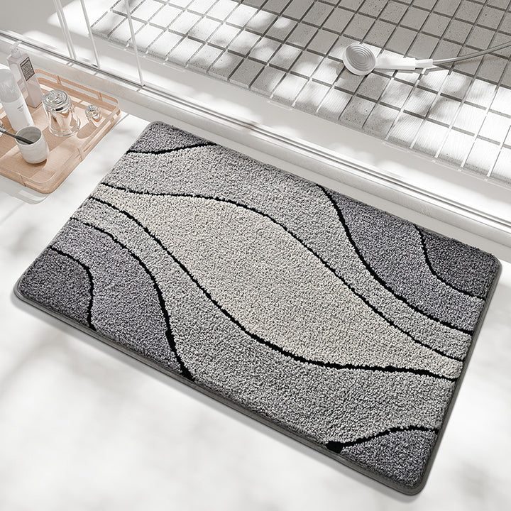 Soft Textured Wave Pattern Bath Mat Kalsten