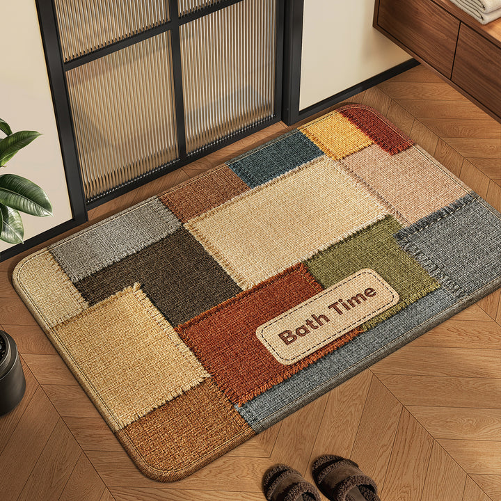 Cozy Patchwork Bath Rug Kalsten