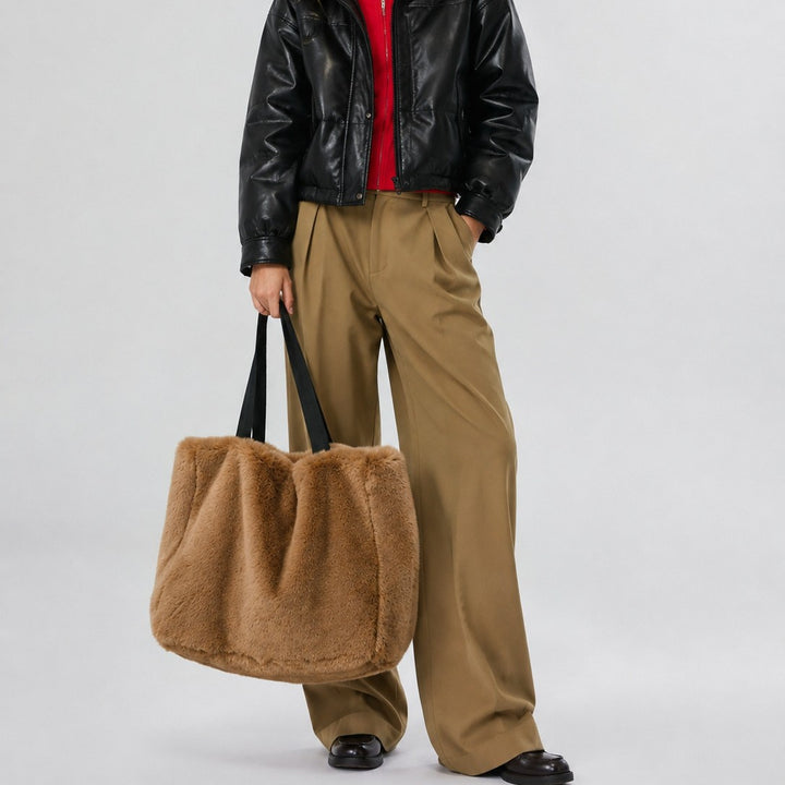 Cozy Faux Fur Tote Bag