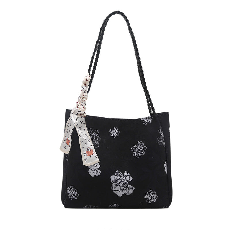 Floral Patterned Shoulder Tote Bag Kalsten