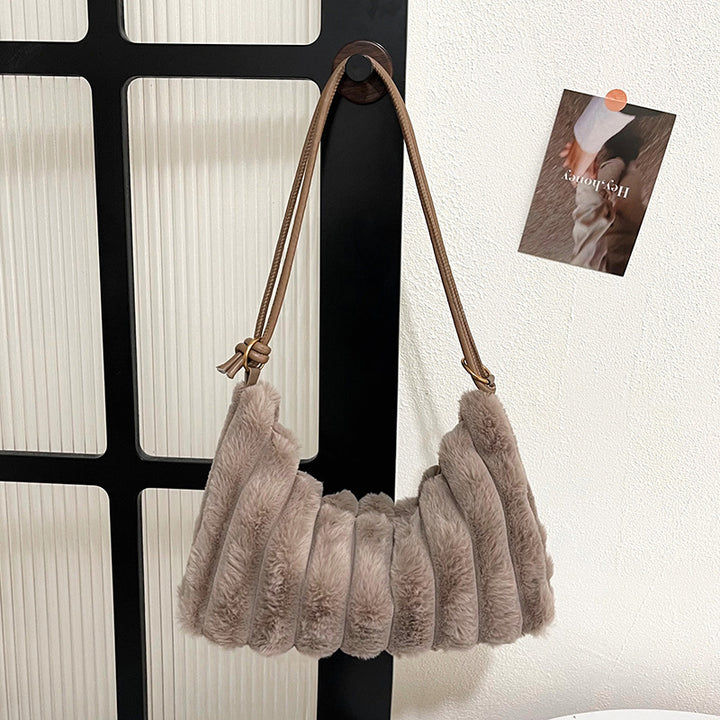 Plush Textured Handbag