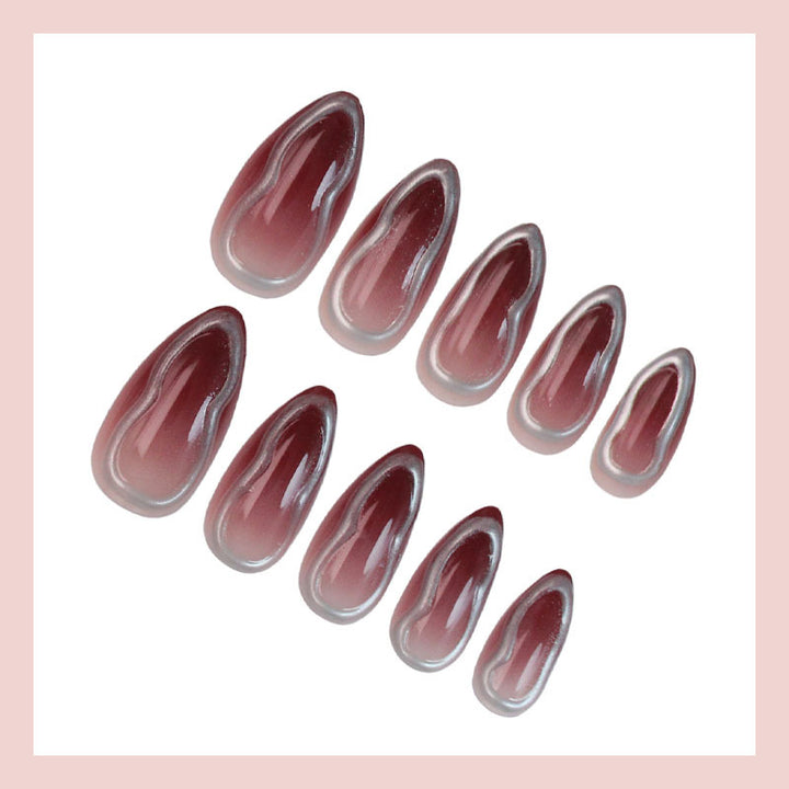 Acrylic nail set with elegant ombre effects Kalsten