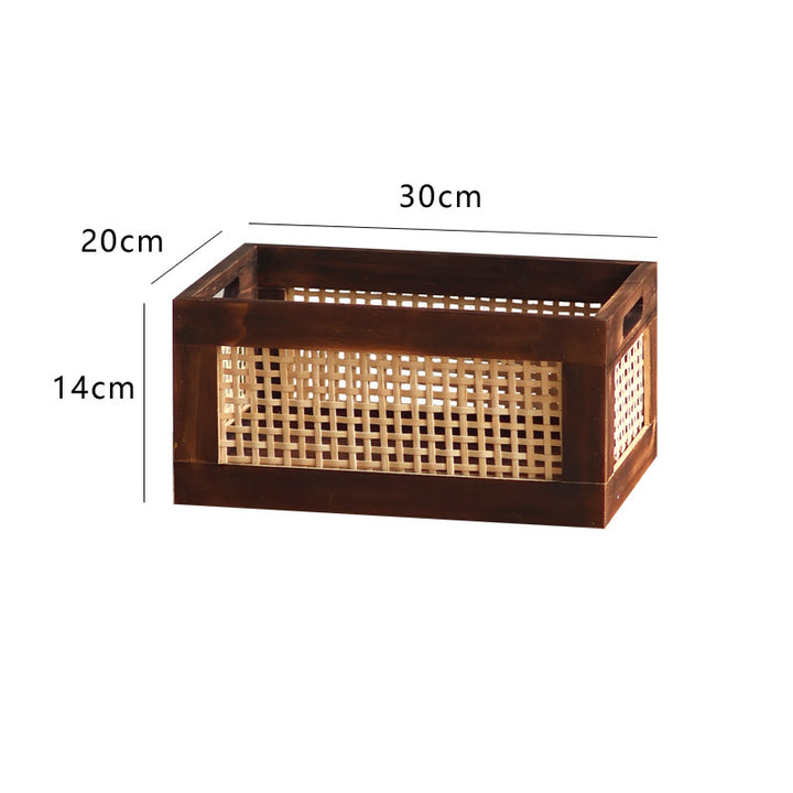 Storage basket made of natural wood Kalsten