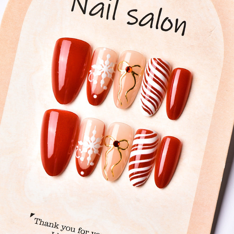 Festive Seasonal Press-On Nail Art Set Kalsten 1790636425