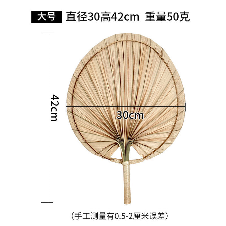 Women Handmade Palm Leaf Fan Kalsten
