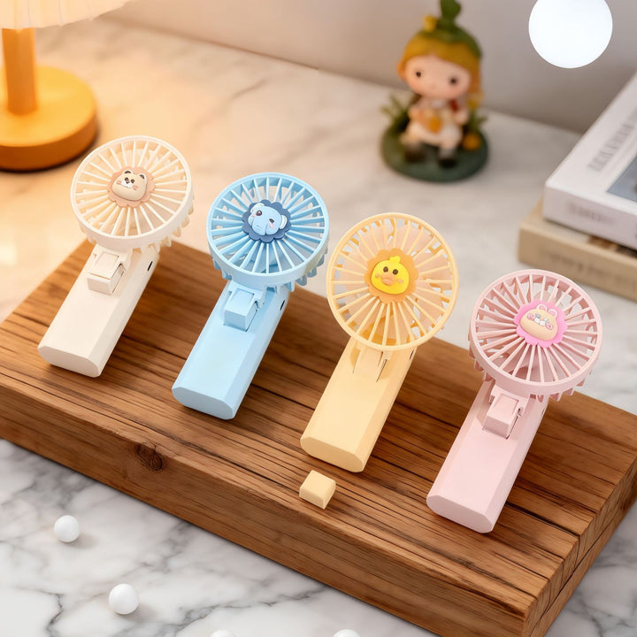 Women's Portable Hand Fan with Cute Lion Patterns Kalsten