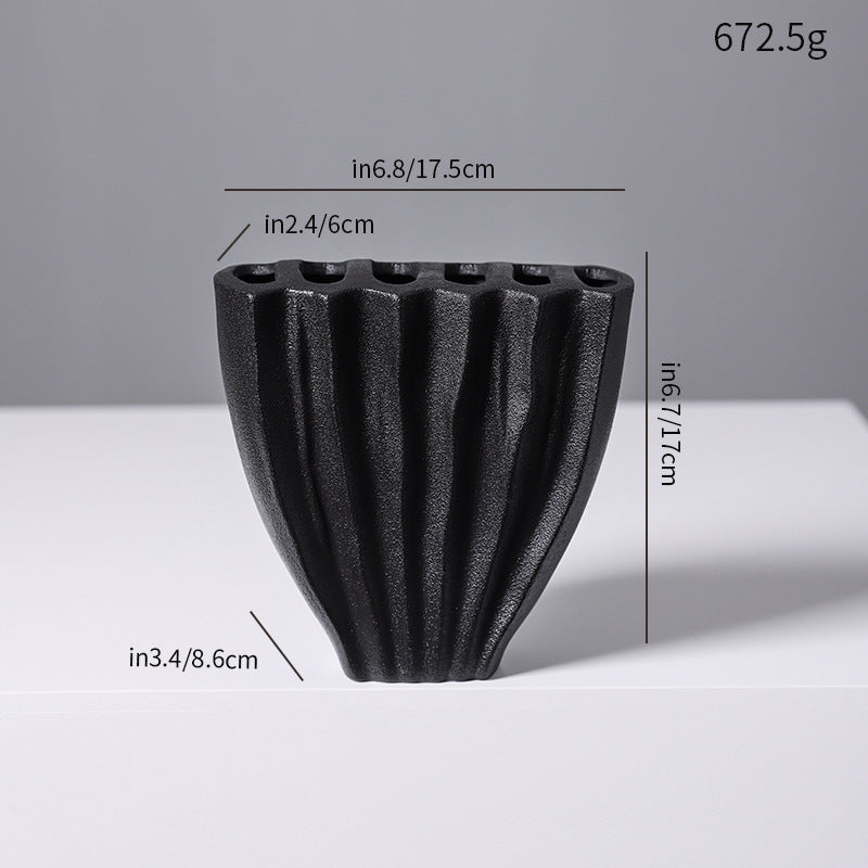 Sculptural Textured Ceramic Vase Kalsten