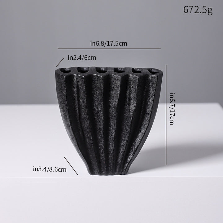 Sculptural Textured Ceramic Vase Kalsten