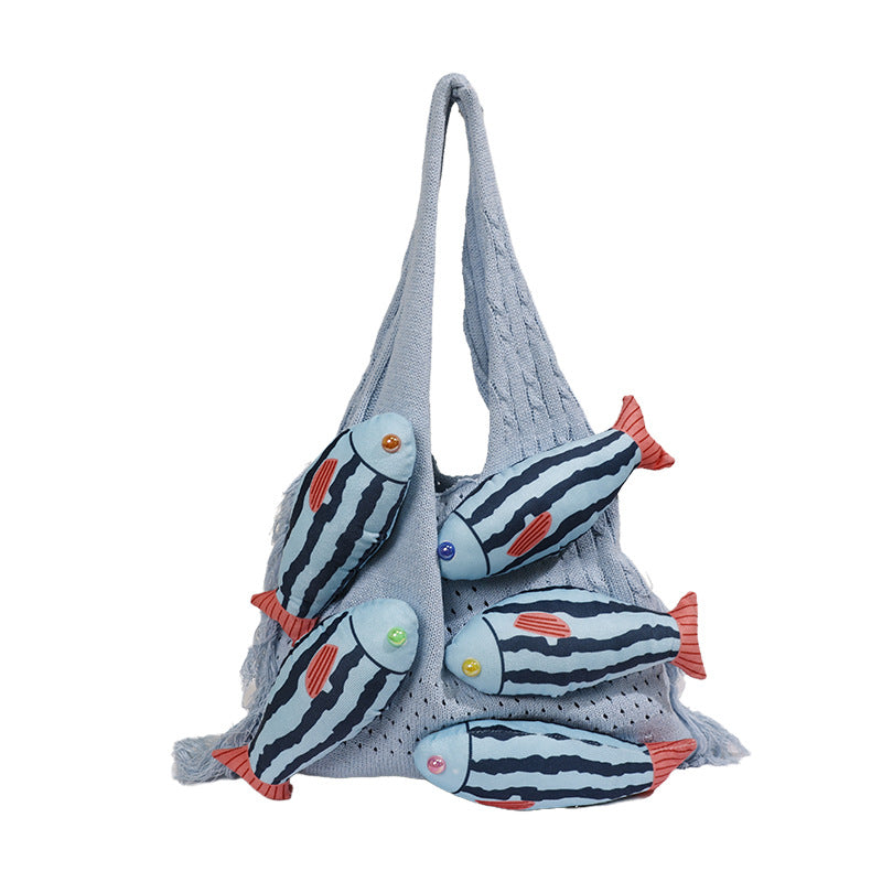 Novelty Fish-Themed Tote Bag