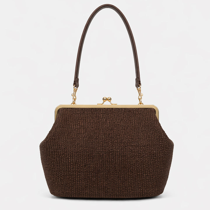 Handcrafted Multi-Stripe Knitted Shoulder Bag