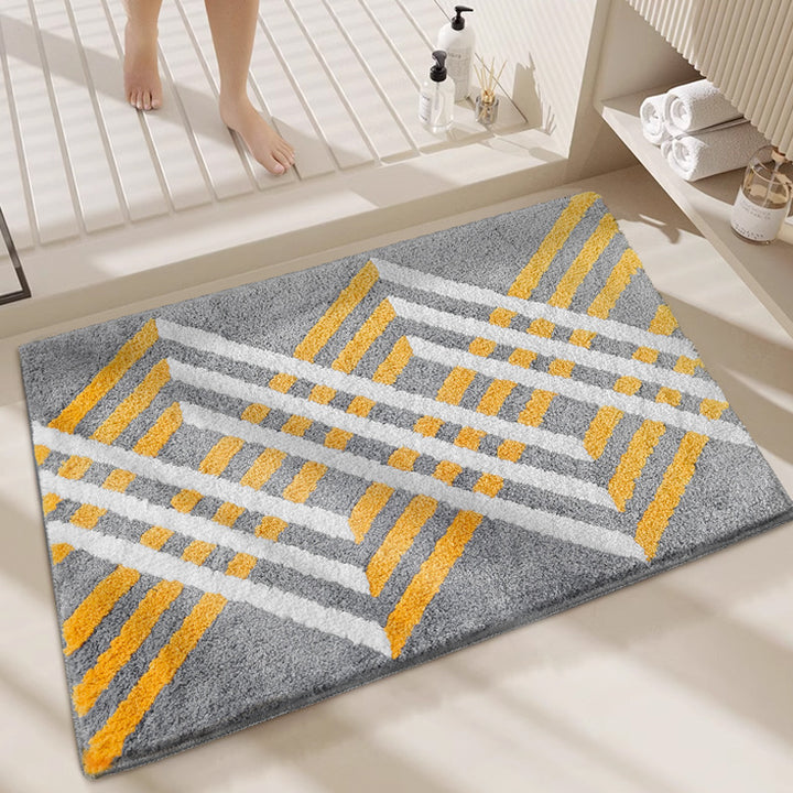 Geometric Pattern Bath Mat