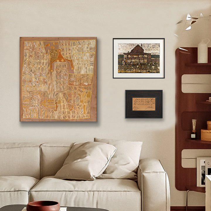 Vintage Framed Letter Artwork