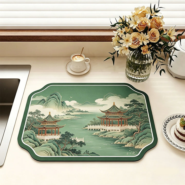 Floral Design Comfort Kitchen Mat for Home