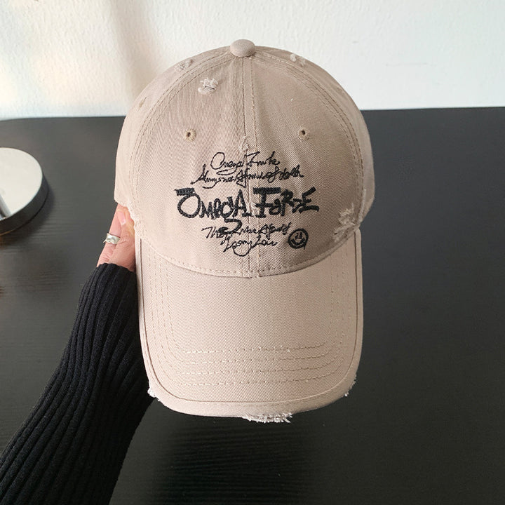Women's Distressed Graphic Adjustable Baseball Cap Kalsten