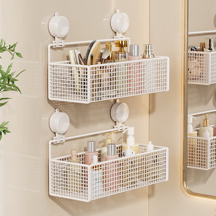 Suction-Mount Vertical Mesh Cosmetic & Toiletry Organizer