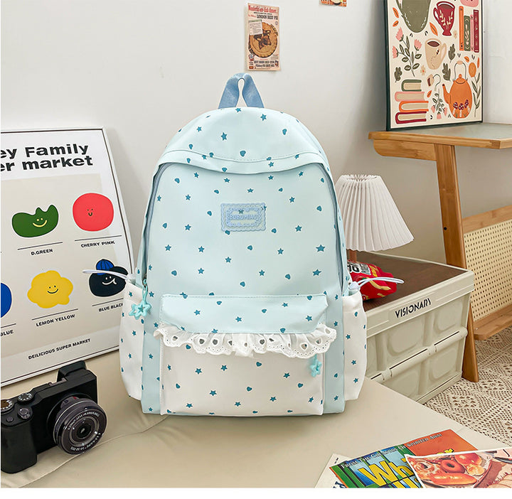 Cute Star Print Lightweight Backpack Kalsten