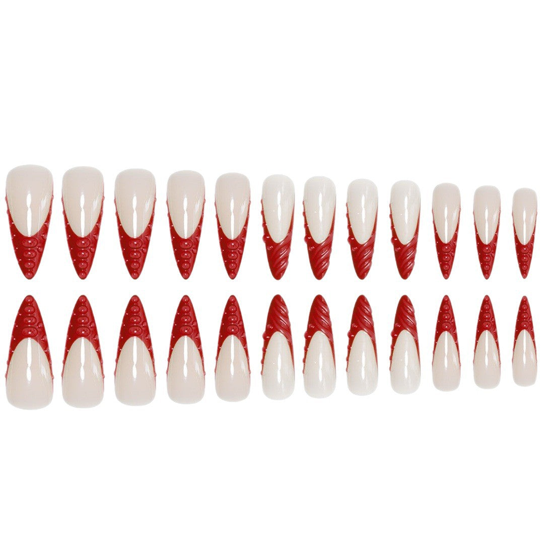 Decorative Sculpted Stiletto Press-On Nails Kalsten