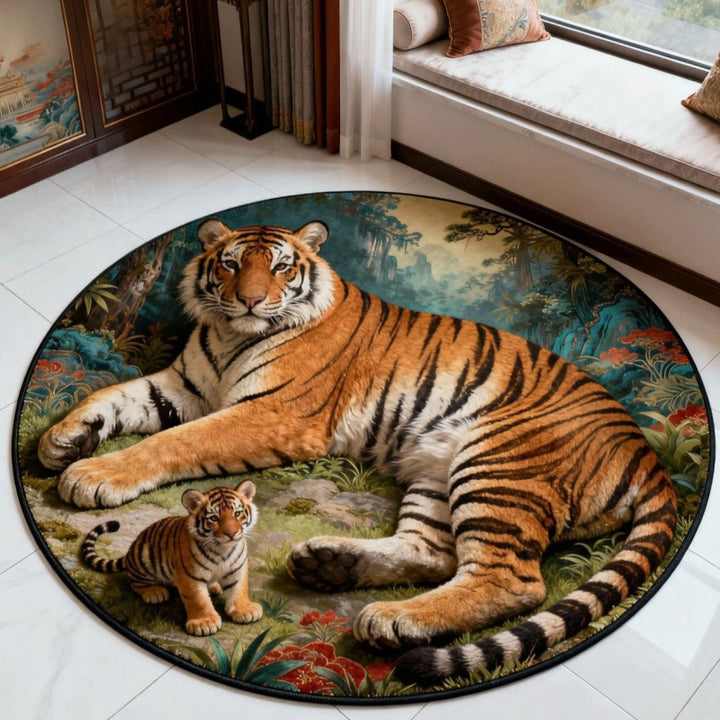 Animal-Themed Round Area Rug
