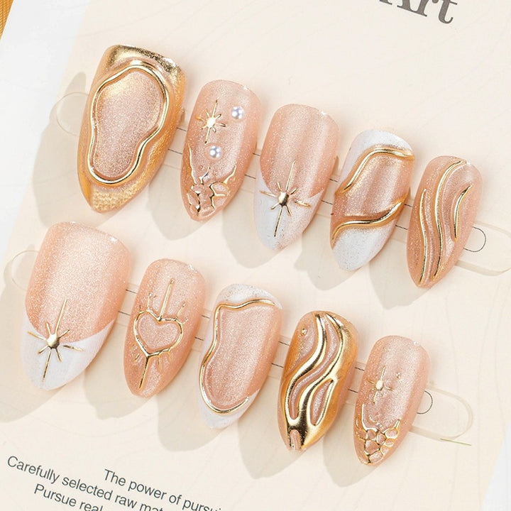 Glamorous artificial nails with exquisite 3D details Kalsten