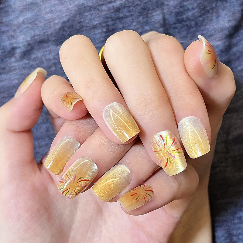 Artistic Summer-Inspired Press-On Nails Kalsten