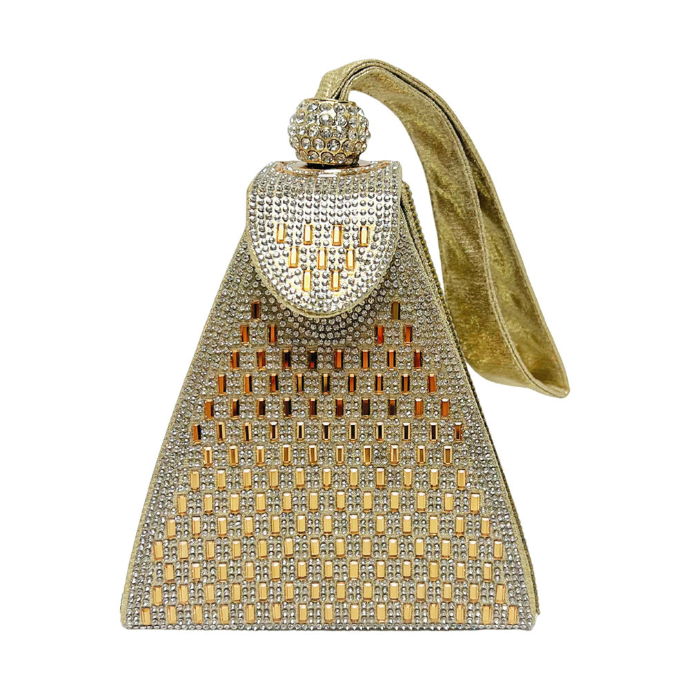 Geometric Rhinestone Evening Bag